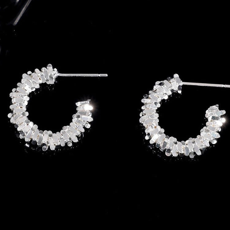 Wholesale Irregular C-shaped Alloy Earrings