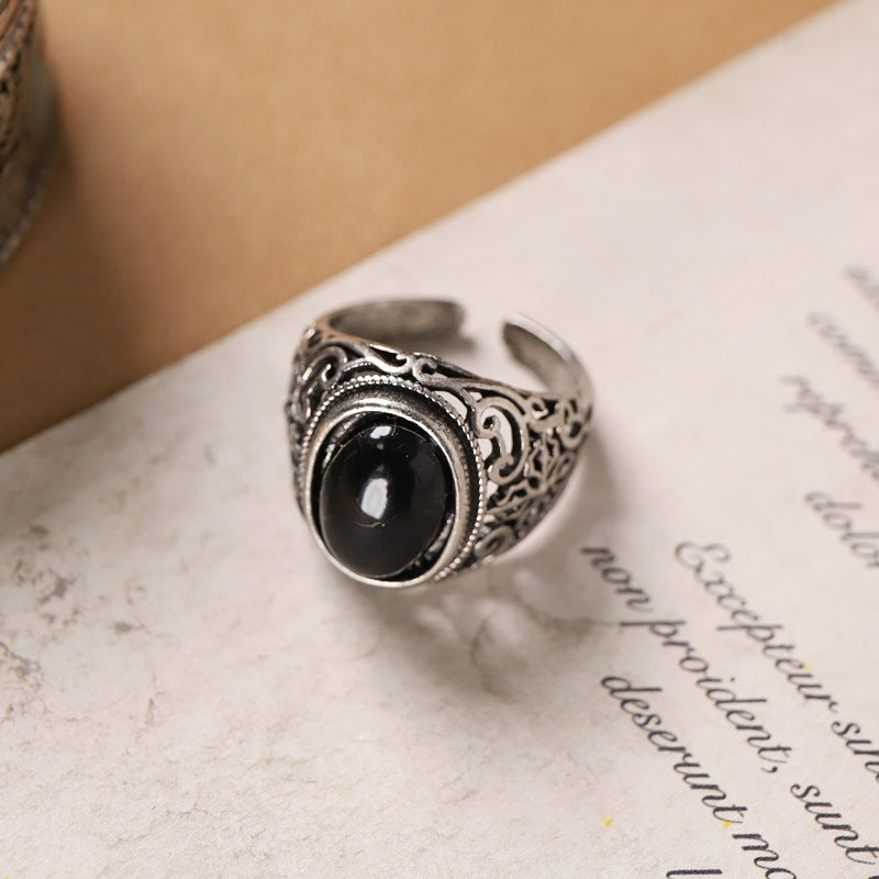 Wholesale Vintage ethnic style carved Bohemian open ring