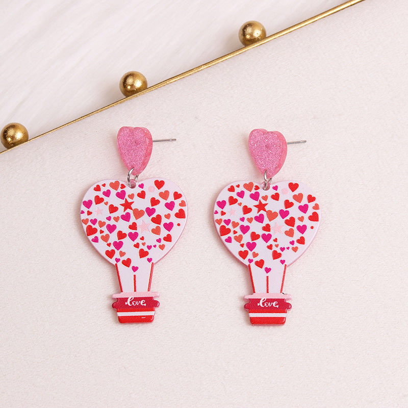 Wholesale Valentine's Day Love Envelope Car Dwarf Acrylic Earrings