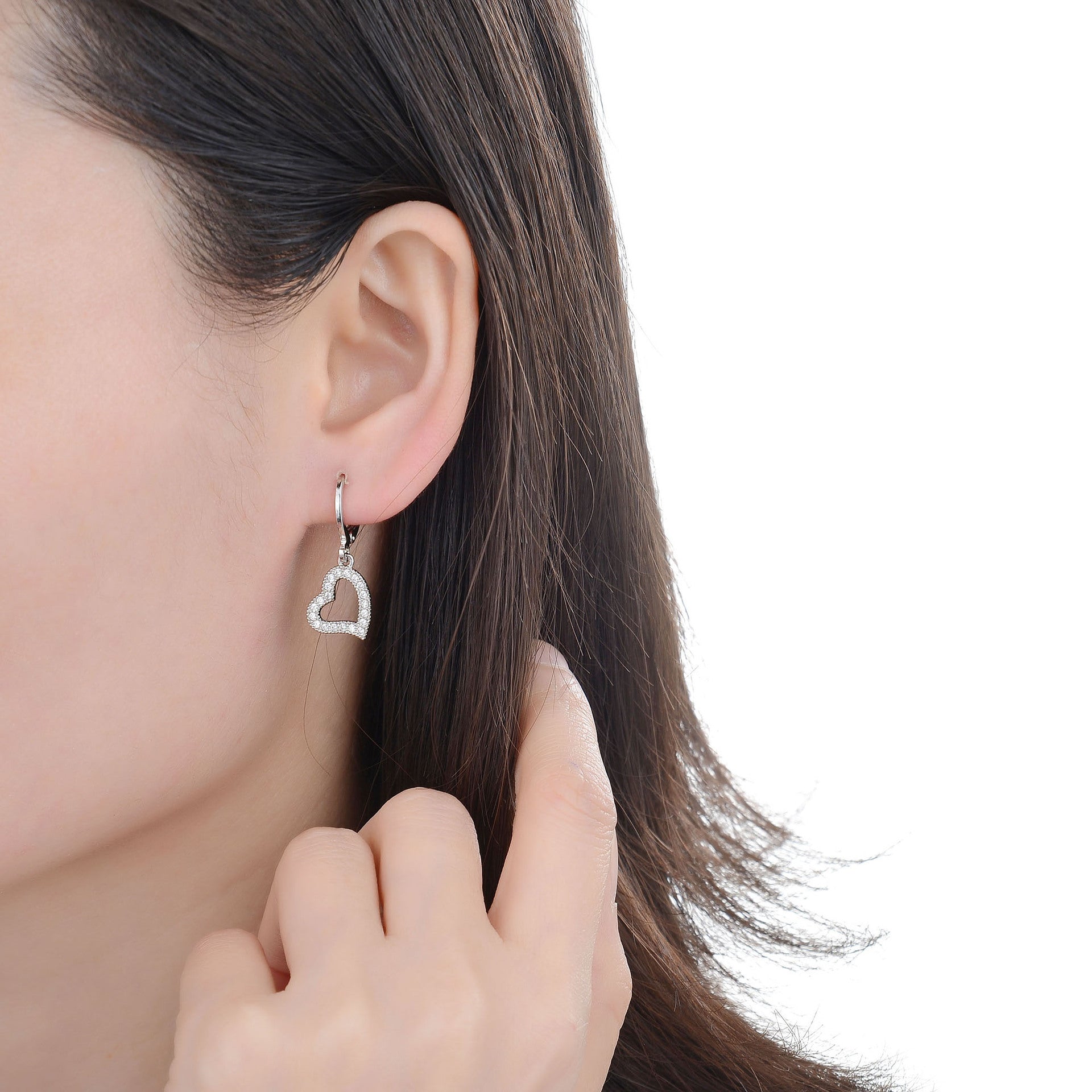 Wholesale Valentine's Day Diamond and Zircon Love Earrings