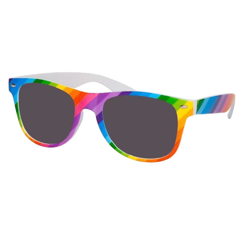 Wholesale Rainbow gradient printed sunshade sunglasses