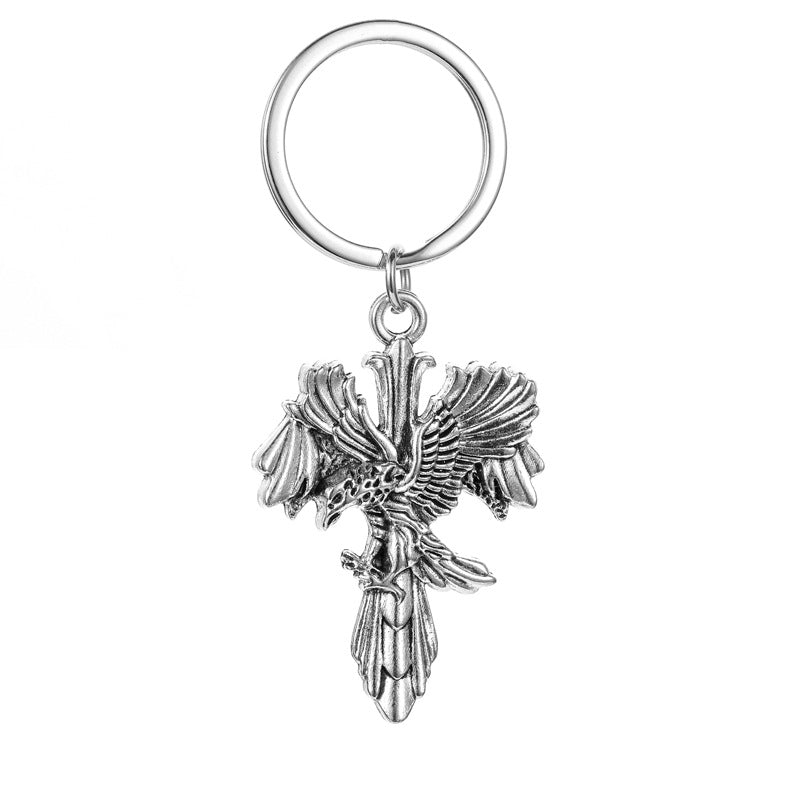 Wholesale Domineering Eagle Cross Keychain