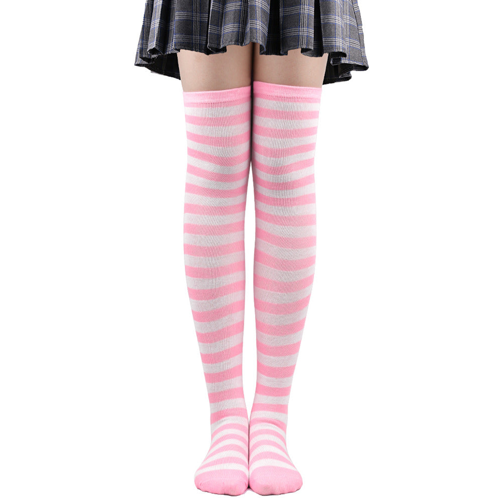 Wholesale Halloween Zebra Over-the-Knee Striped Socks