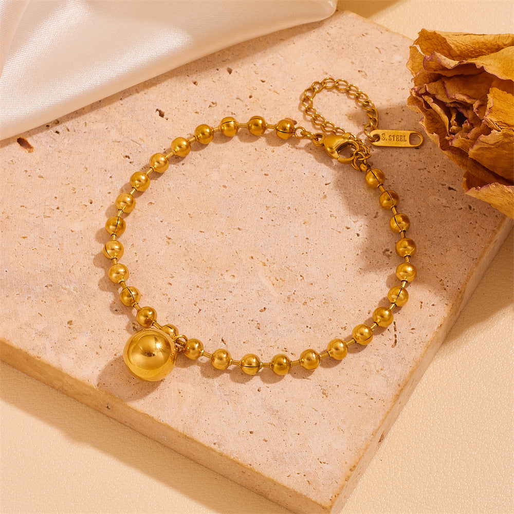 Wholesale Stainless Steel Ball Earrings Bracelet Necklace Set