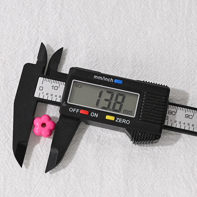 Wholesale 10pcs 14mm Macaron-colored Acrylic Flower Acrylic Beads