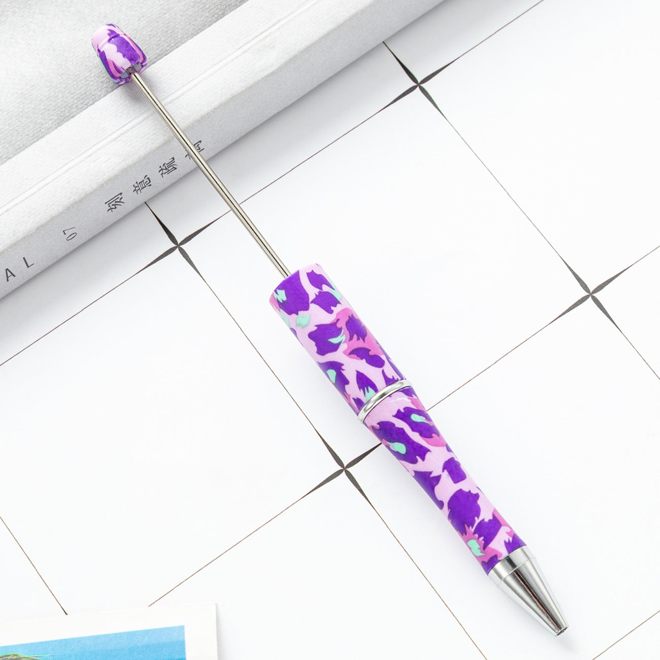 Wholesale 1000pcs Beadable Pens Cow Print Leopard Print Christmas Plastic Pen DIY for Beaded