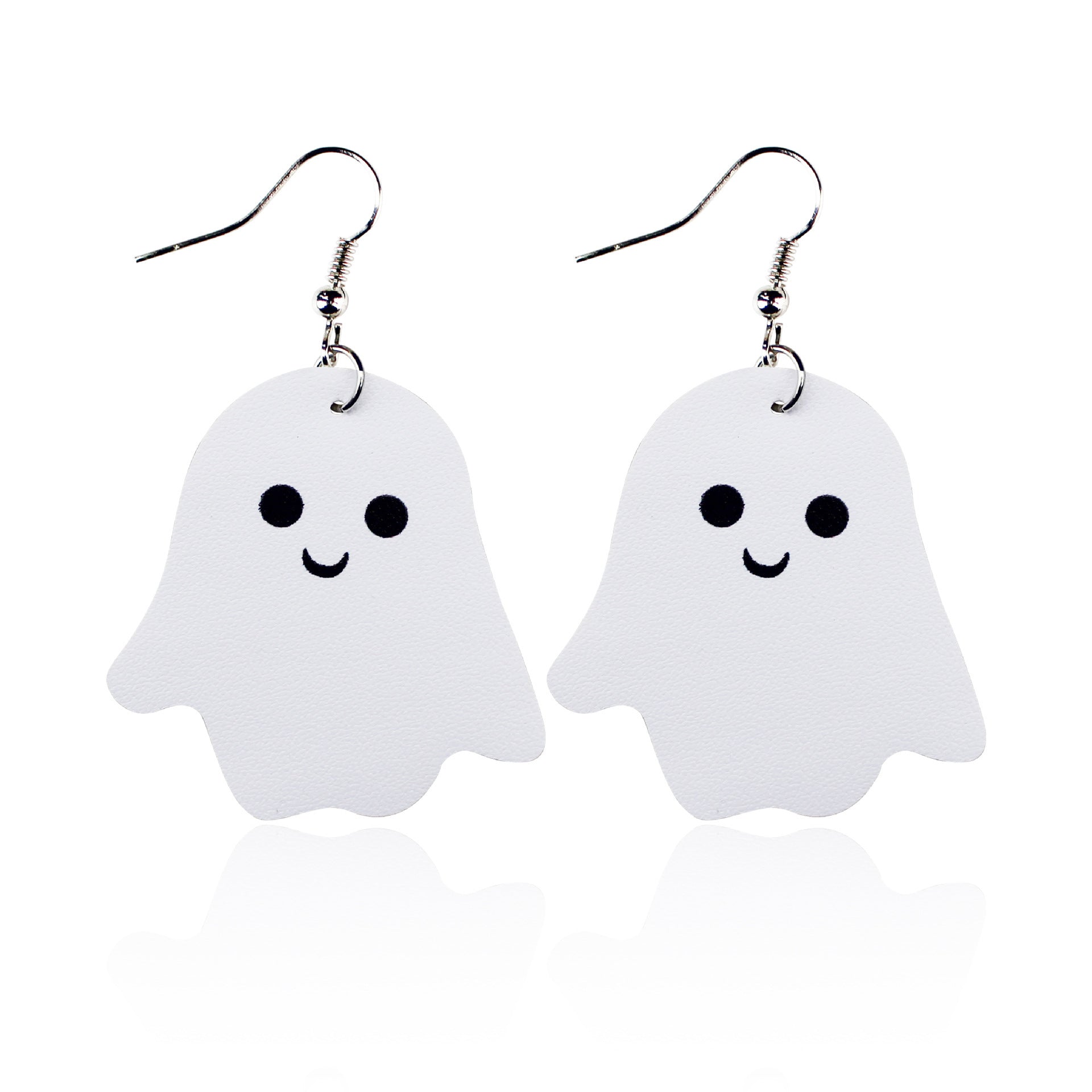 Wholesale Halloween Leather Cartoon Pumpkin Ghost Earrings