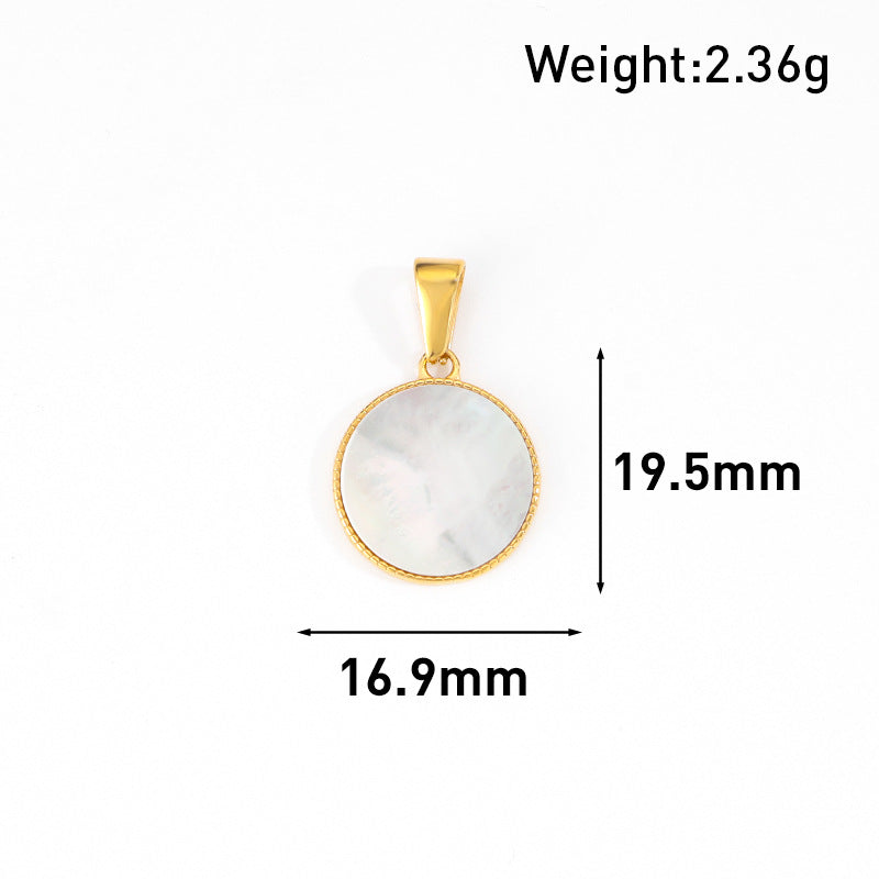 Wholesale 10pcs Love tailed unicorn elephant fan-shaped white shell mother pendant