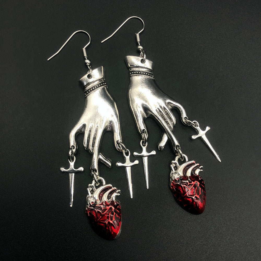 Wholesale  Gothic Vampire Ghost Bleeding Heart Earrings