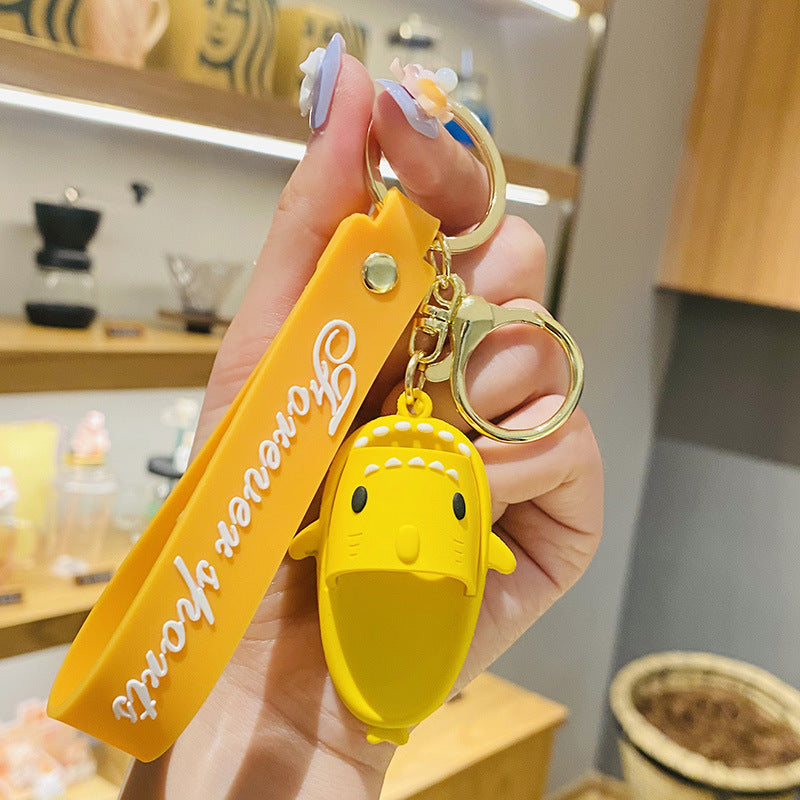 Llavero de tiburón lindo de pvc al por mayor