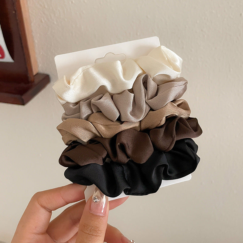 Wholesale Satin High Elasticity Durable Rubber Band Hair Tie