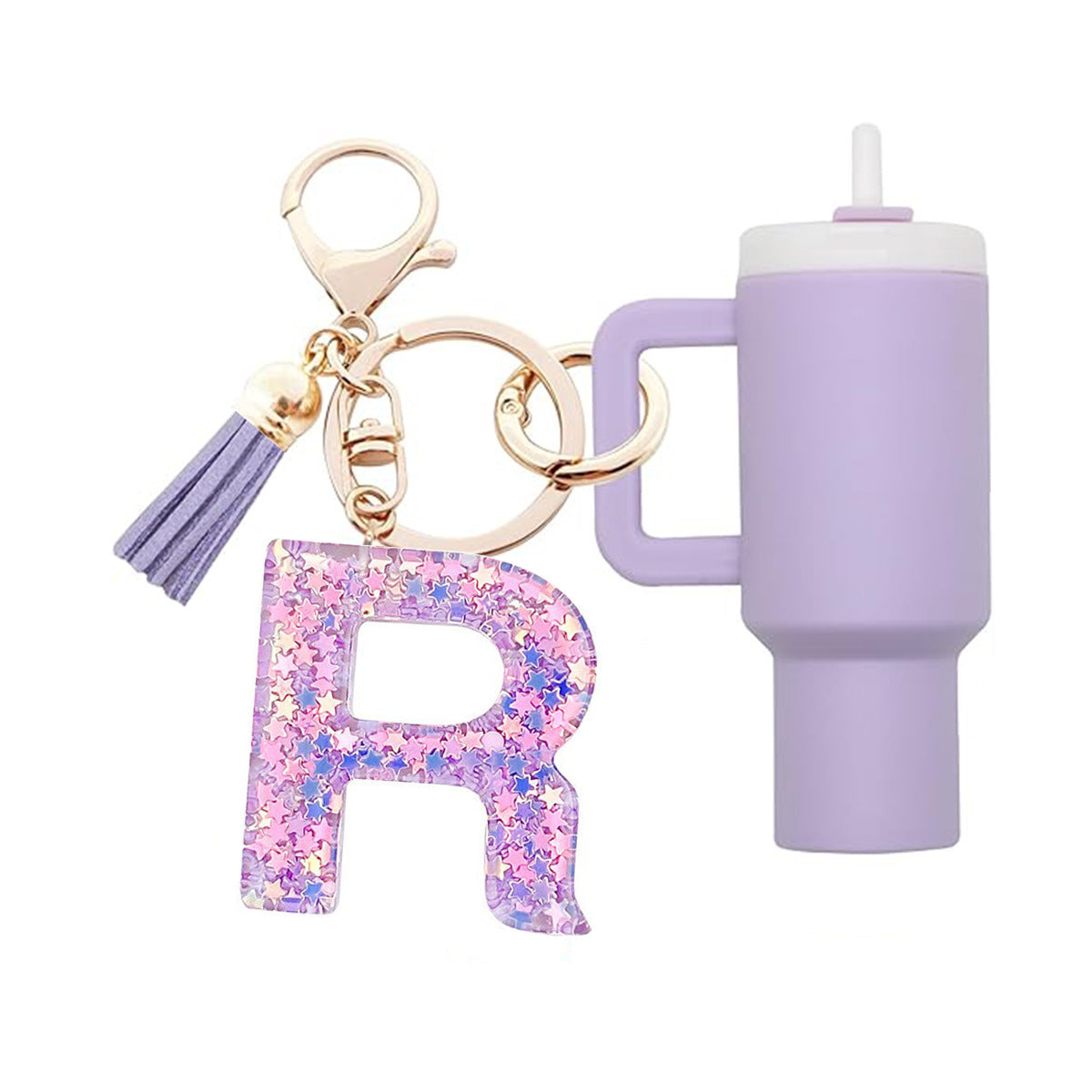 Wholesale Cute New Mini  26 Initials Ice Cup Tumbler Cup Keychain Can Wrap Women Backpack Pendant