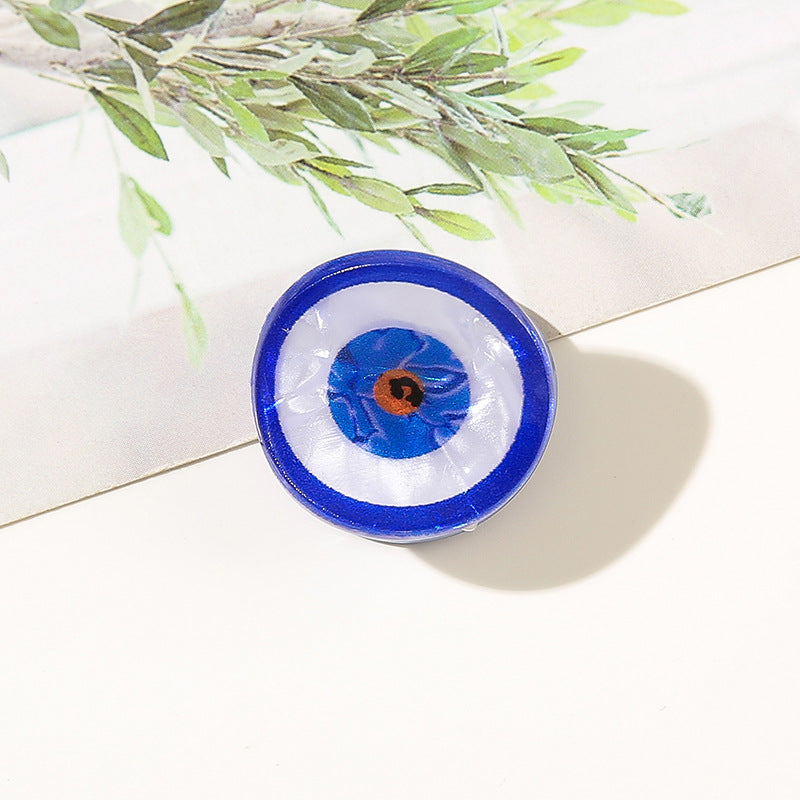 Wholesale Round Evil Eye Hair Clip Acrylic Claw Clip Bohemian Greek Style Fashion Hair Accessory For Women Resale
