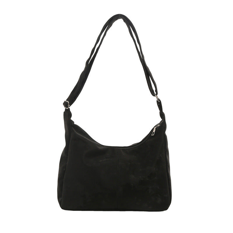 Wholesale Retro Solid Color Versatile Shoulder Bag