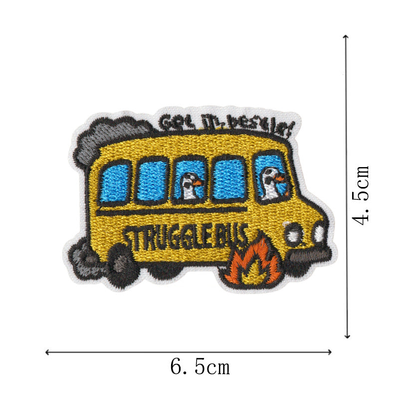 Wholesale Funny duck and cat embroidery DIY Patches