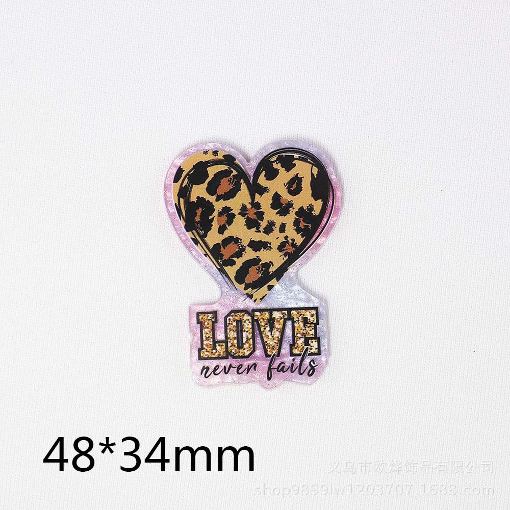 Wholesale 10pcs/pack Cartoon letter heart bag accessories Acrylic Flatback