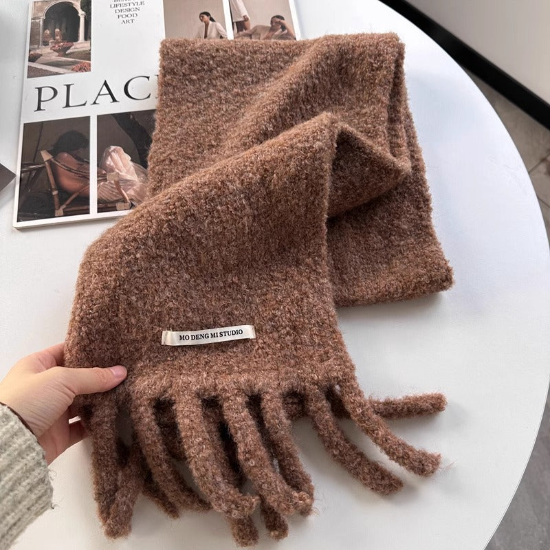 Wholesale Winter Alpaca Thick Fringed Thickened Warm Scarf