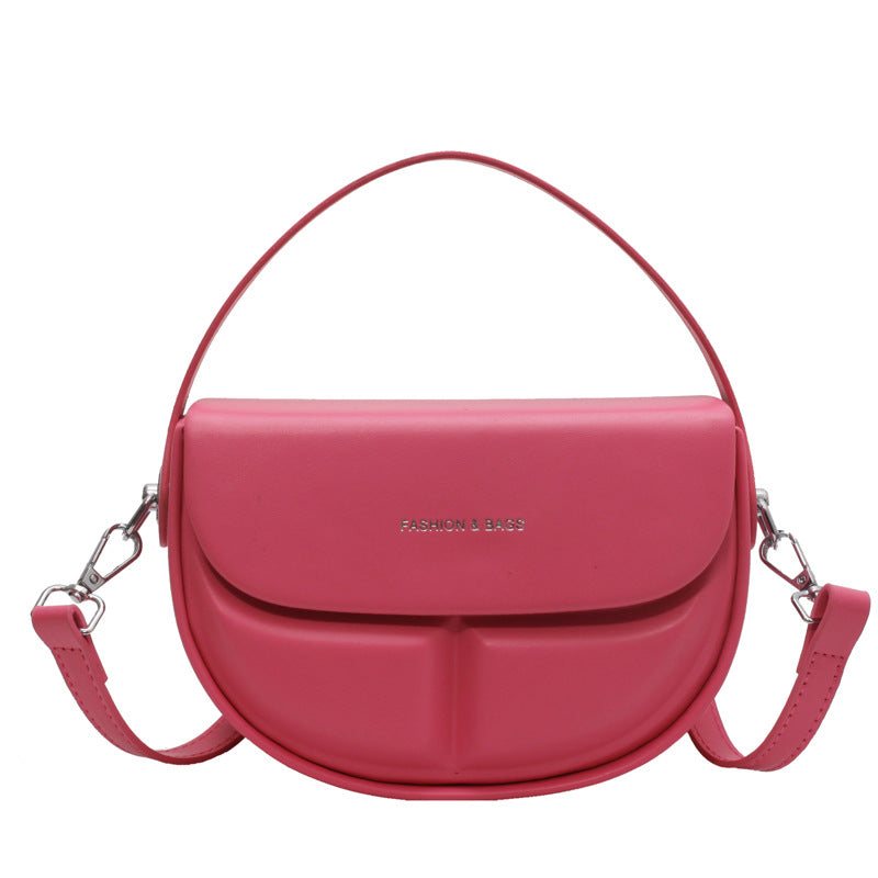 Wholesale PU Simple Single Shoulder Crossbody Saddle Bag