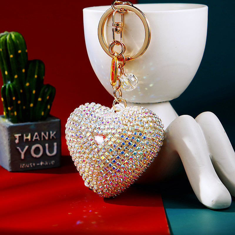 Wholesale Diamond Love Metal Keychain