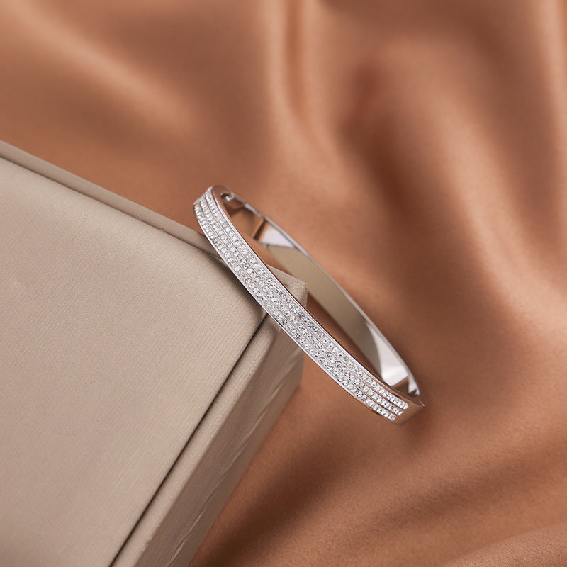 Wholesale Four Leaf Clover Love Gold Plated Titanium Steel Bracelet