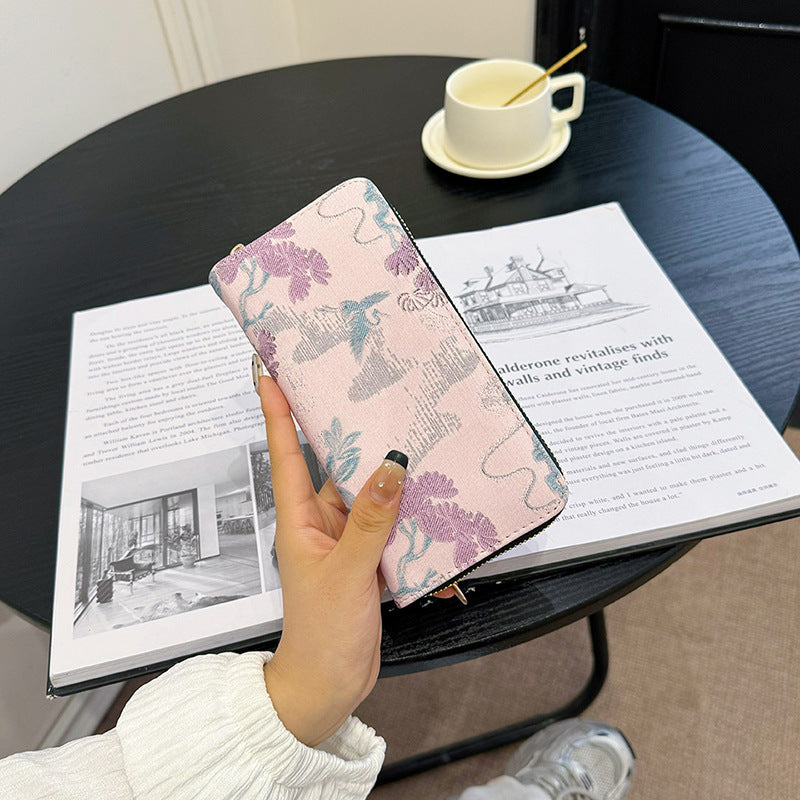 Wholesale Long Large Capacity Hand-held Embossed Wallet