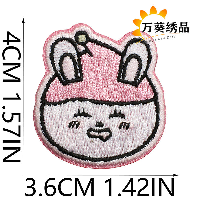 Wholesale Cute Heart Fruit Embroidered Patches Small Polyester Thread Sew On Clothing Appliques DIY Bag Charm Gift Accessory