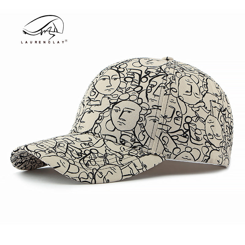 Wholesale Retro New Hard Top Graffiti Sun Protection Baseball Cap