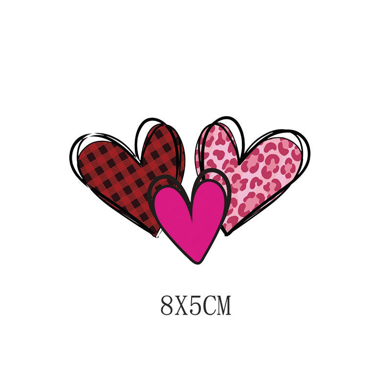 Wholesale 5pcs/pack Red lips car Valentine' s Day UV DTF Ready to Press Transfers Wraps