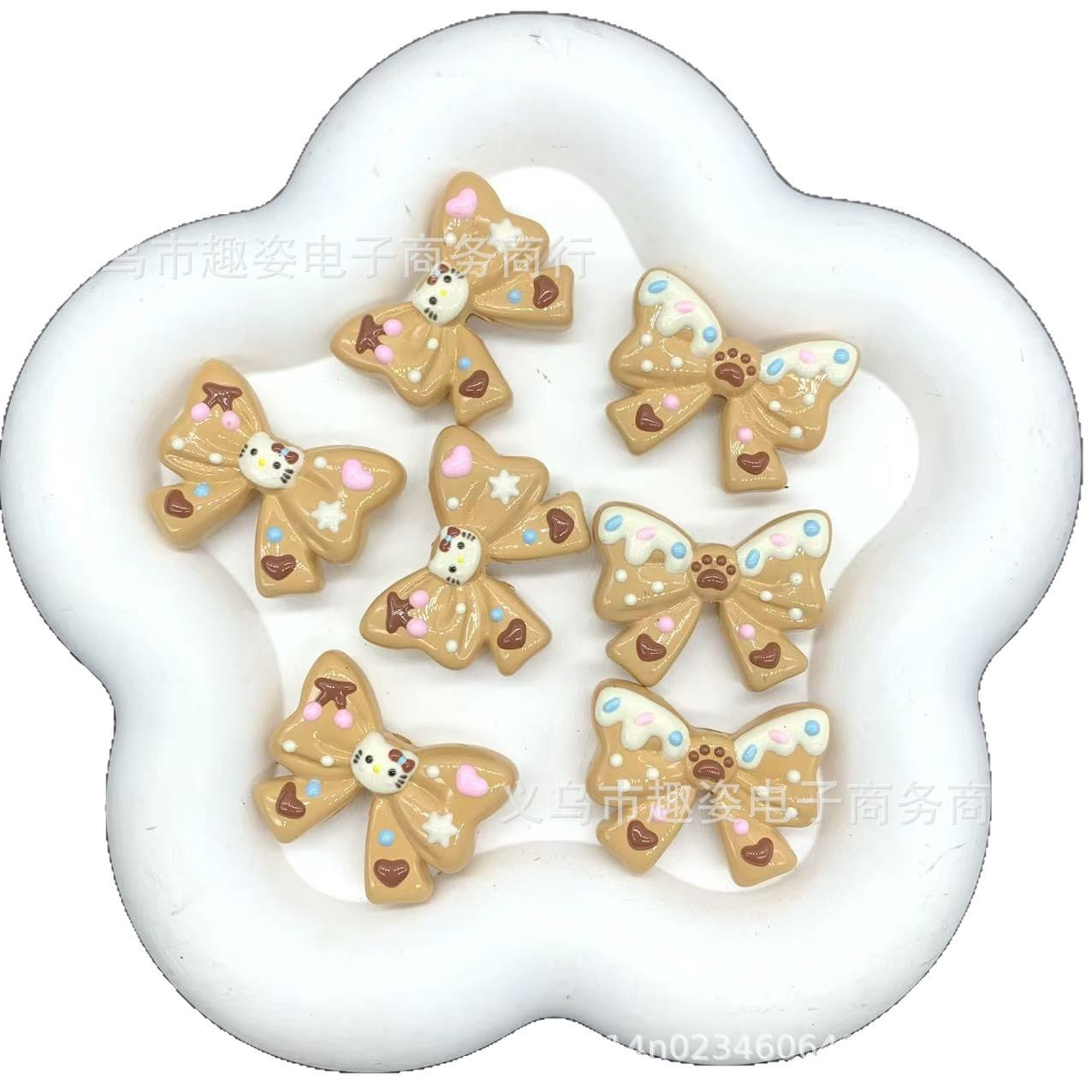 Wholesale 10pcs Colorful bow Acrylic Beads