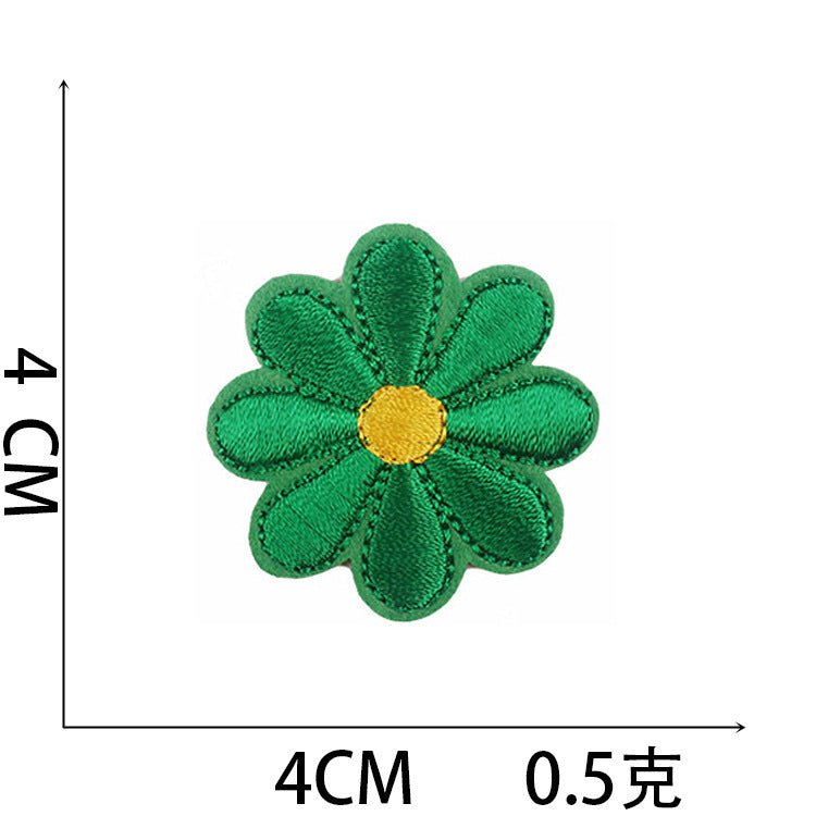 Wholesale Chic Polyester Embroidered Iron On Patches Assorted Butterfly Sunflower Designs For Clothing Craft Supply Resale