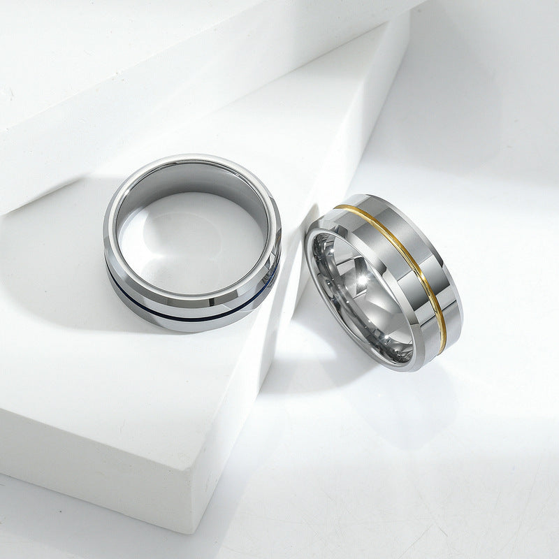 Anillos de acero de tungsteno al por mayor para hombres