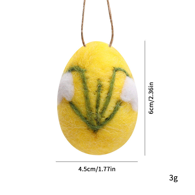 Wholesale Easter Egg Simulation Wool Felt Foam Egg DIY Decoration Easter Decoration