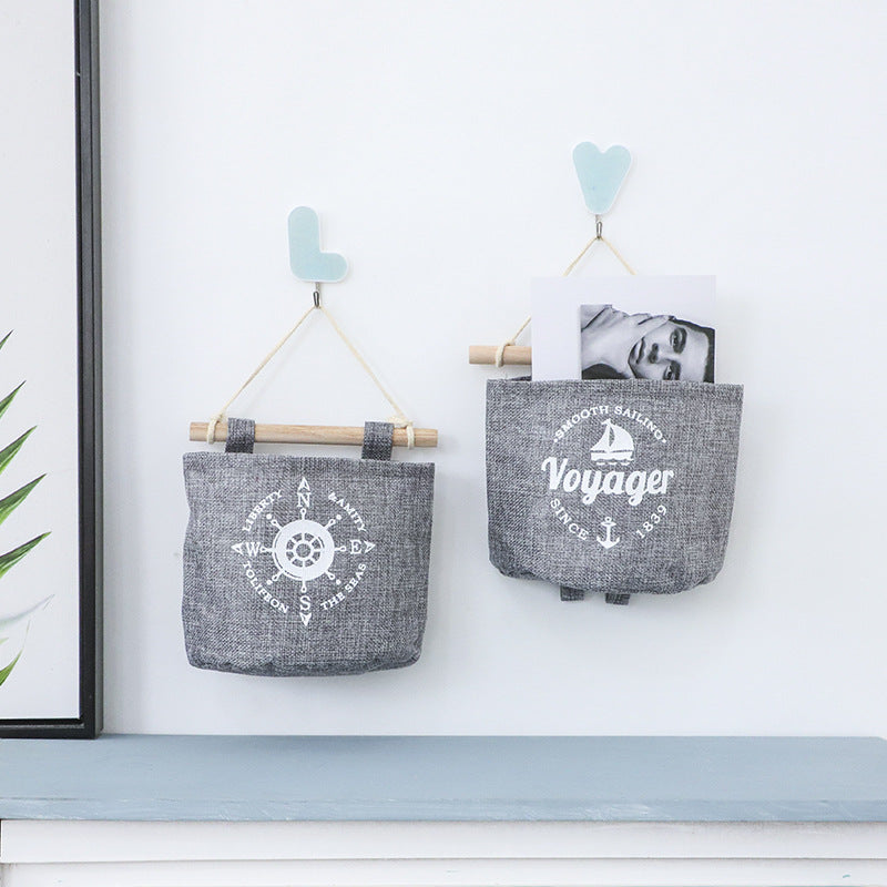 Wholesale Cotton and Linen Multi-layer Wind Hanging Storage Hanging Bags