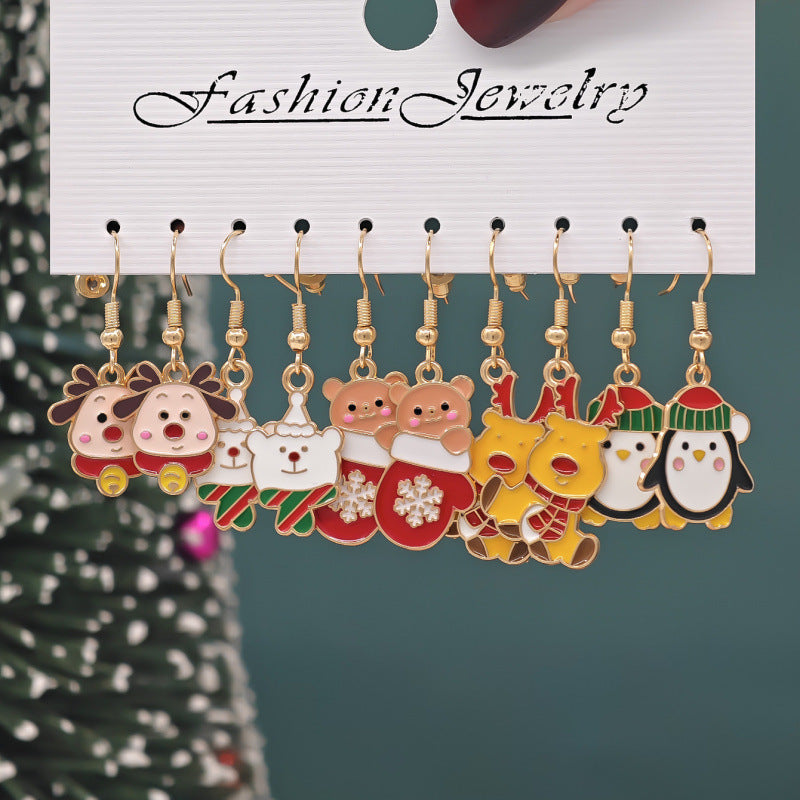 Wholesale Alloy Snowman  Gift Earrings