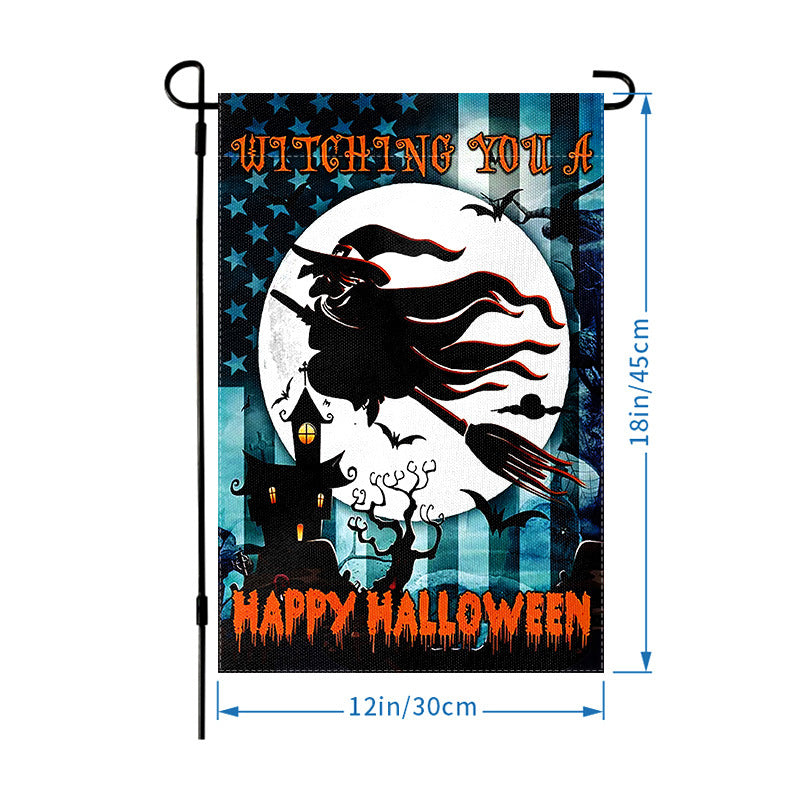 Wholesale Halloween Garden Flag Skull Hanging Flag Party Atmosphere Garden Flag