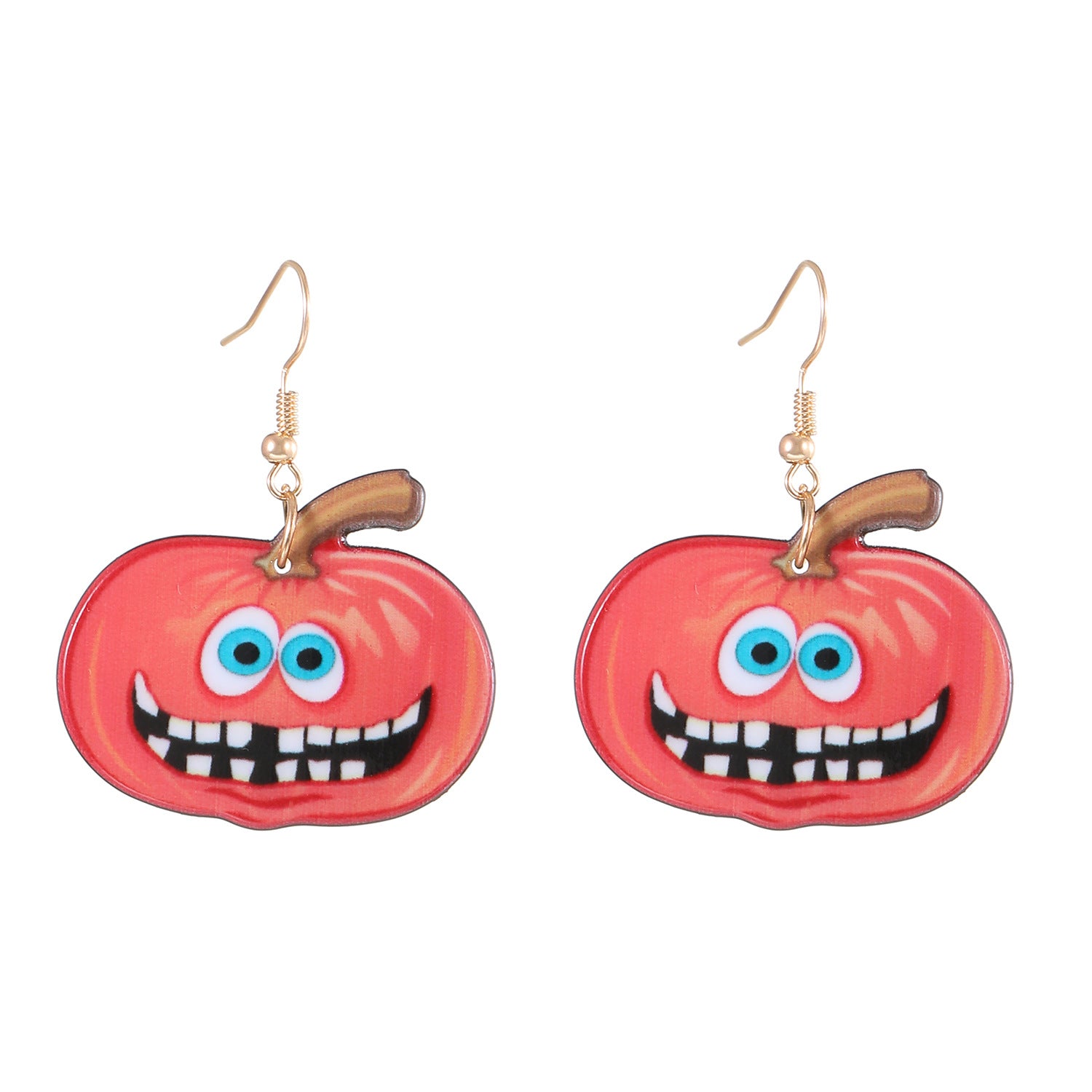 Wholesale Acrylic Gothic Dark Pumpkin Bat Skull Earrings