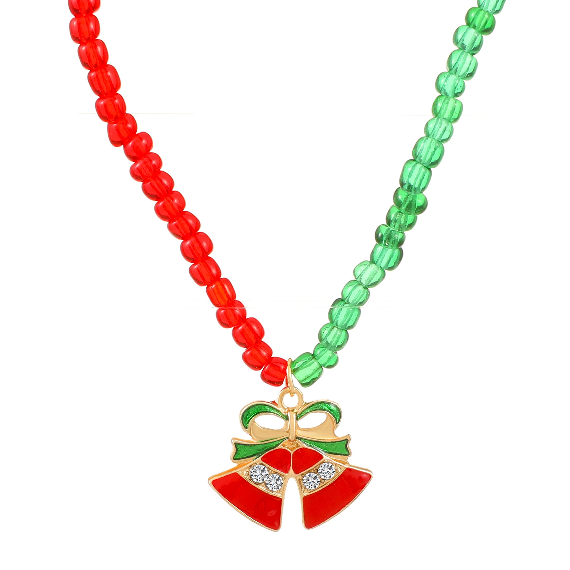 Wholesale Ethnic Style Christmas Handmade Beaded Necklace Clavicle Chain