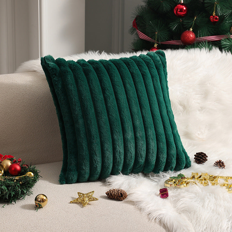 Wholesale  Christmas pillowcase solid color coreless plush pillowcase