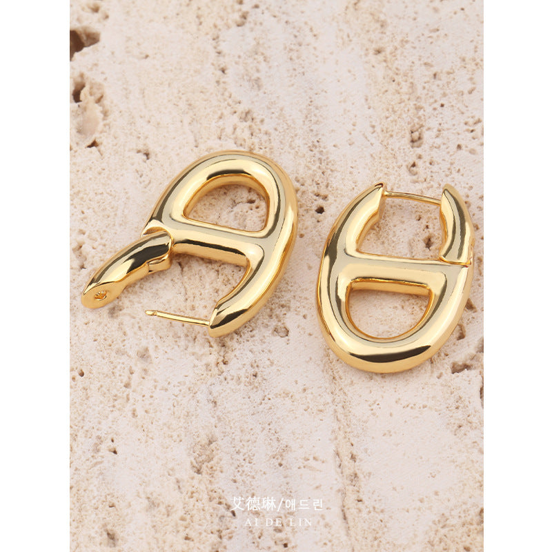 Wholesale Creative Pig Nose Copper Earrings