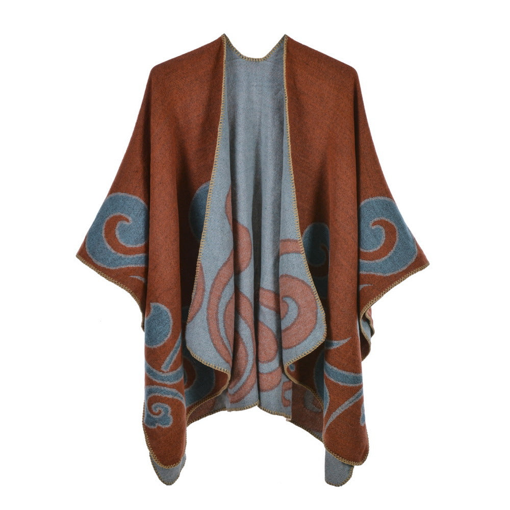 Wholesale Imitation Cashmere Cape Scarves