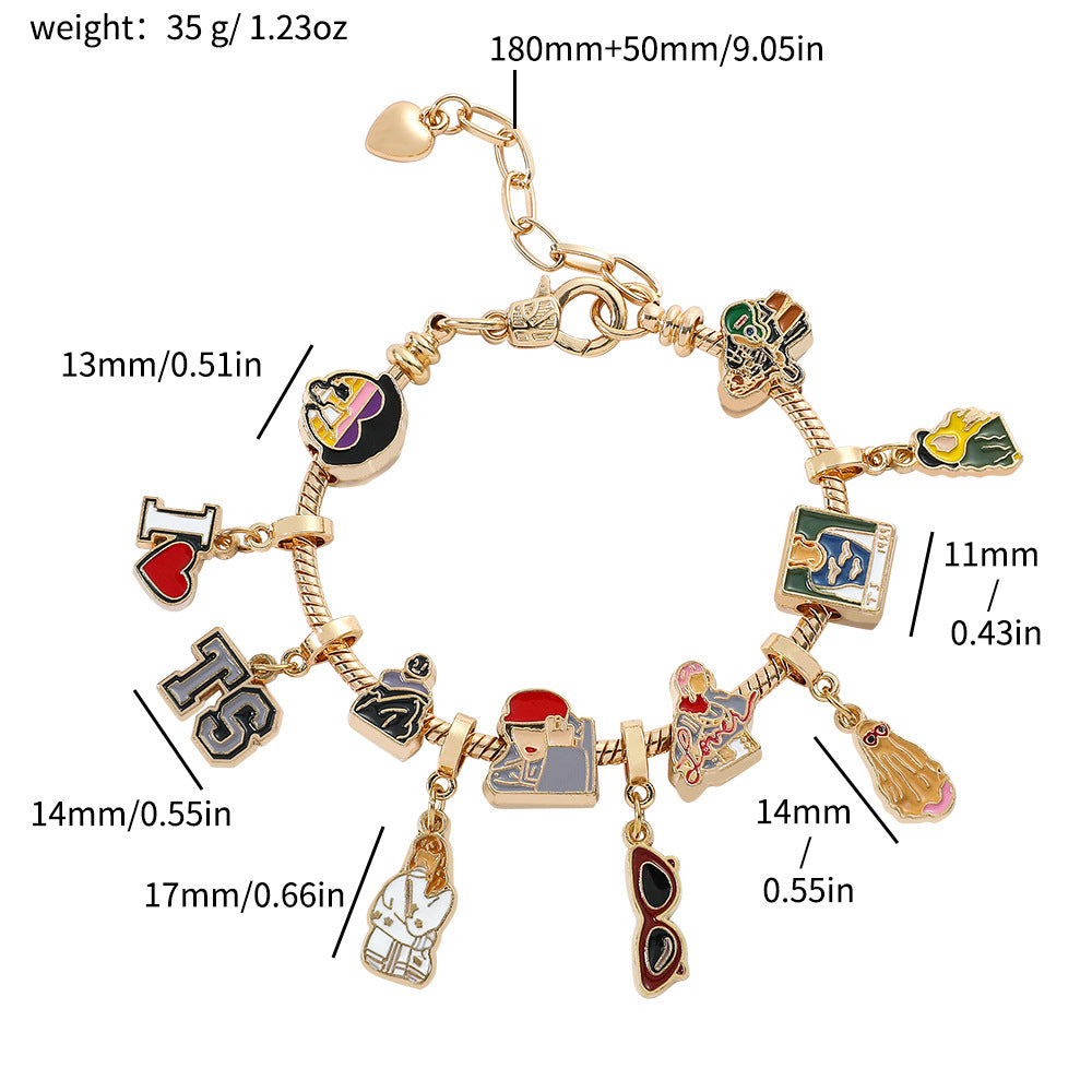 Wholesale 2PCS Diy Letter Alloy Bracelet