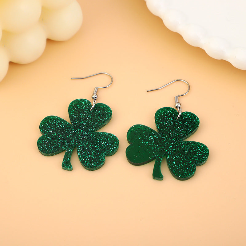 Wholesale St. Patrick's Day Stainless Steel  Carnival Personality  Earrings