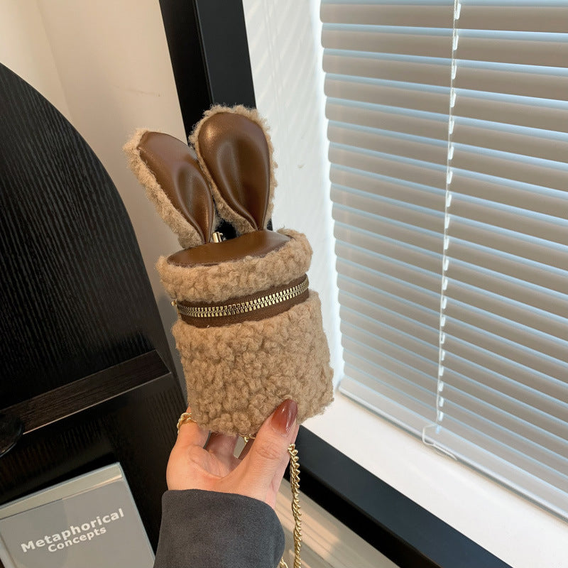 Wholesale Children's Bag Lambswool Mini Lipstick Bag Chain Crossbody Bag