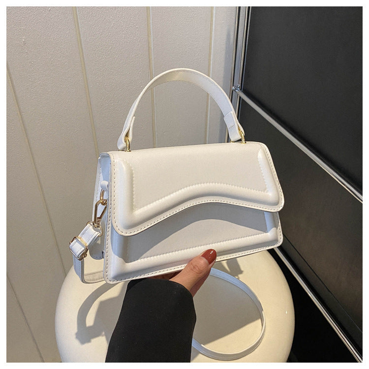 Wholesale Pink Solid Color PU Handbag Diagonal Bag