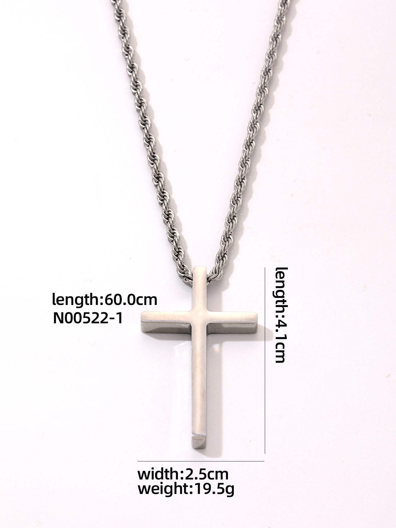Wholesale Titanium steel polished cross men