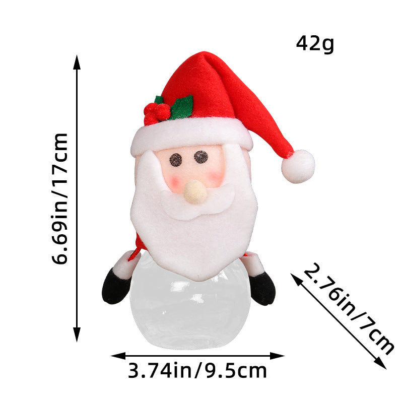 Wholesale Christmas Cute Children's Transparent Plastic Doll Candy Jar