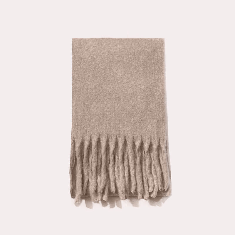 Wholesale 32% Wool Solid Color Soft Warm Scarf