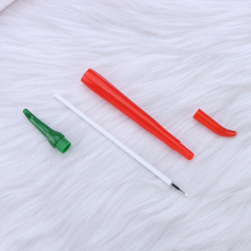 Wholesale Simulated Color Chili Pepper Shaped Needle Tube Plastic Pen