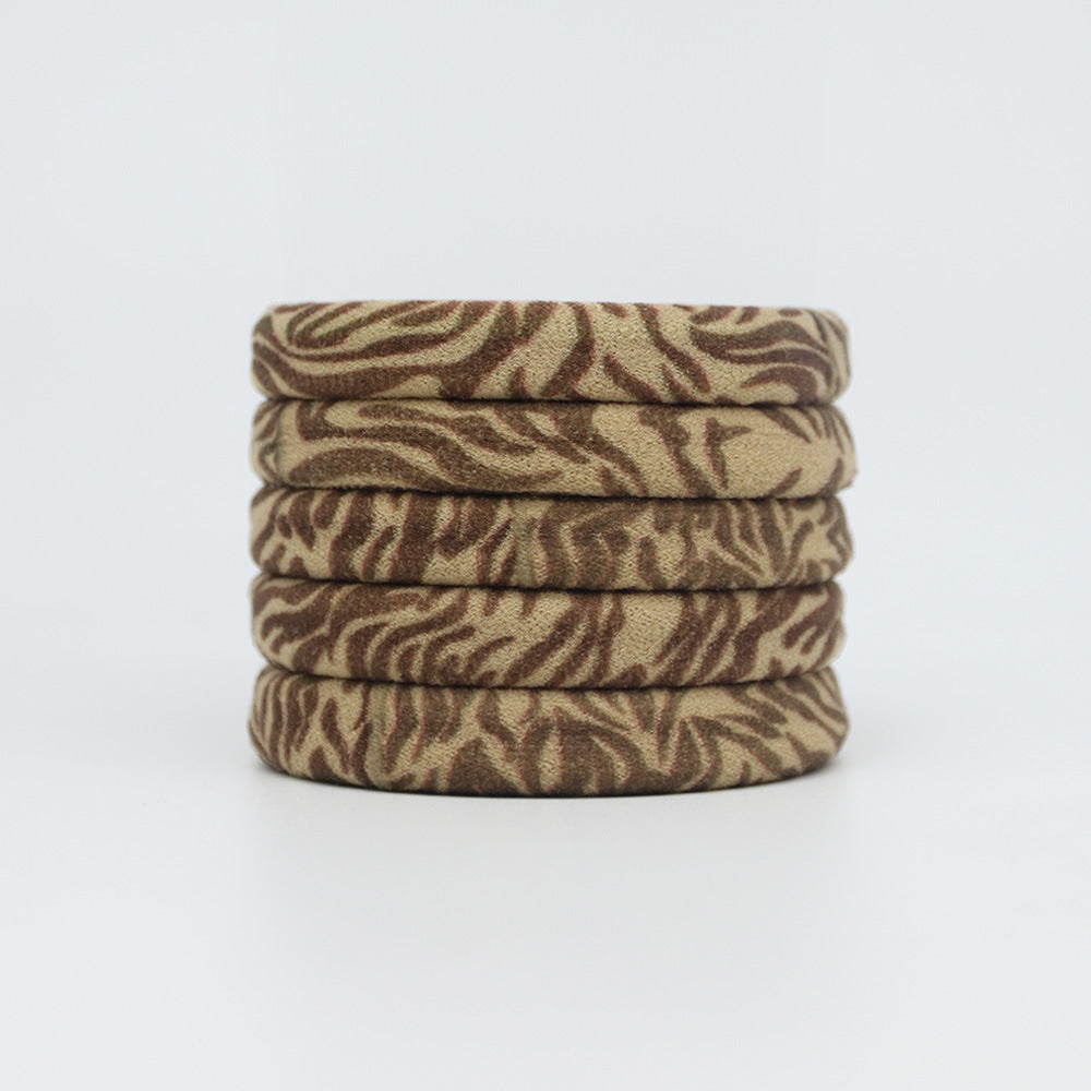 Wholesale Women's Hair Ring Leopard Print Towel Ring Ponytail High Elastic Hair Rope