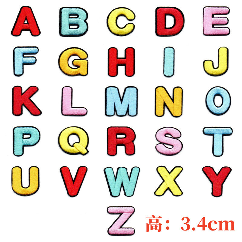 Wholesale A-Z alphabet embroidery patch